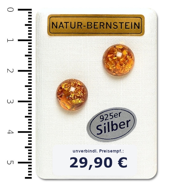 90202 Bernstein Ohrstecker