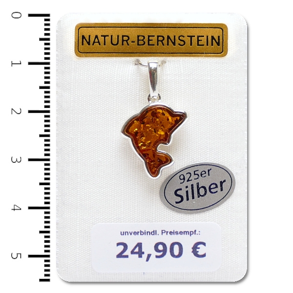 90222 Anhänger Delphin, cognac