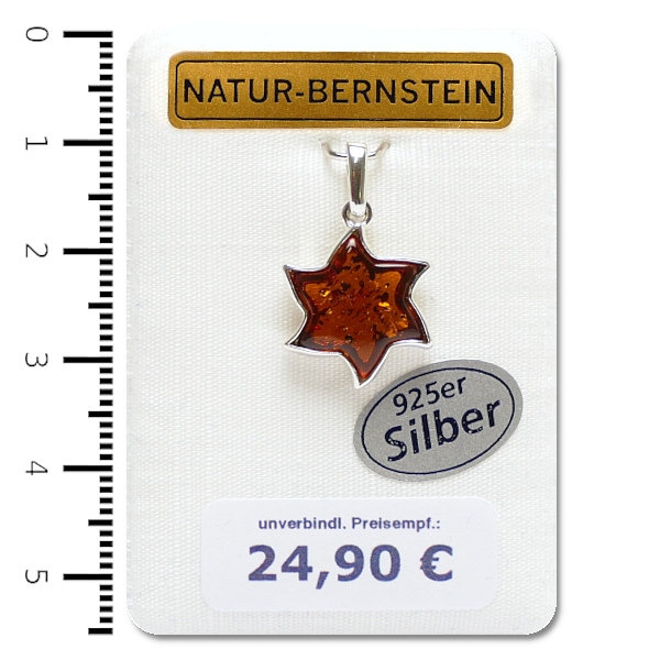 90311 Anhänger Stern, cognac