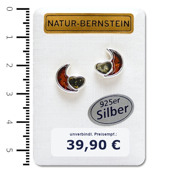 90314 Ohrstecker Mond, cognac