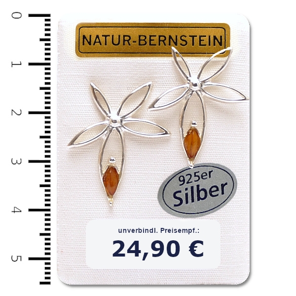 90360 Ohrstecker "Hemp", cognac