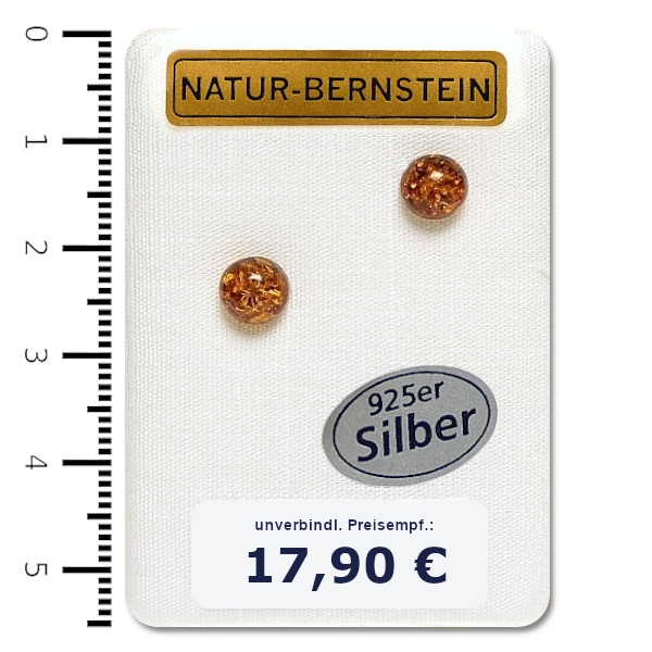 90402 Bernstein Ohrstecker