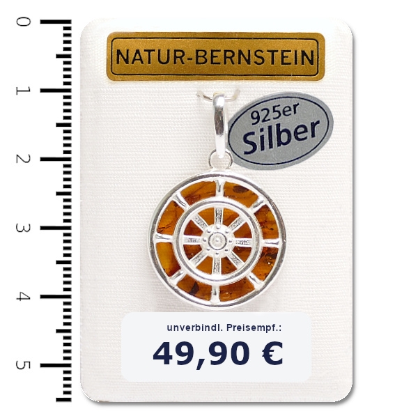90423 Anhänger Steuerrad, cognac