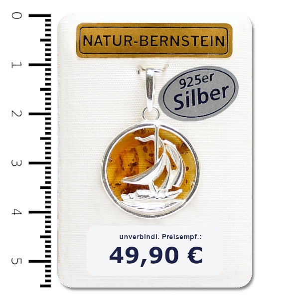 90424 Anhänger Schiff, cognac