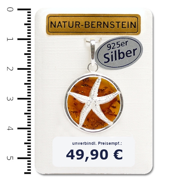 90425 Anhänger Seestern, cognac
