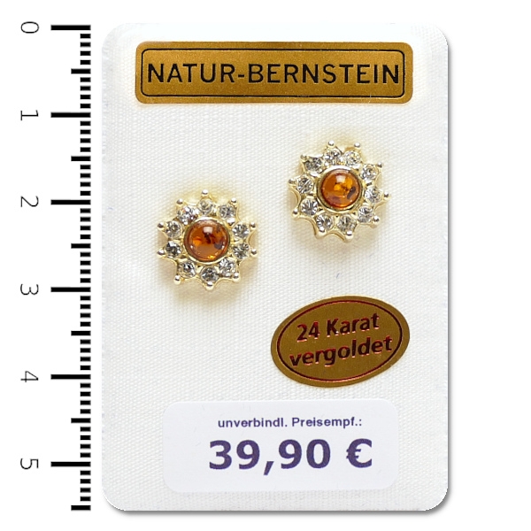 90465 Ohrstecker Silber vergoldet