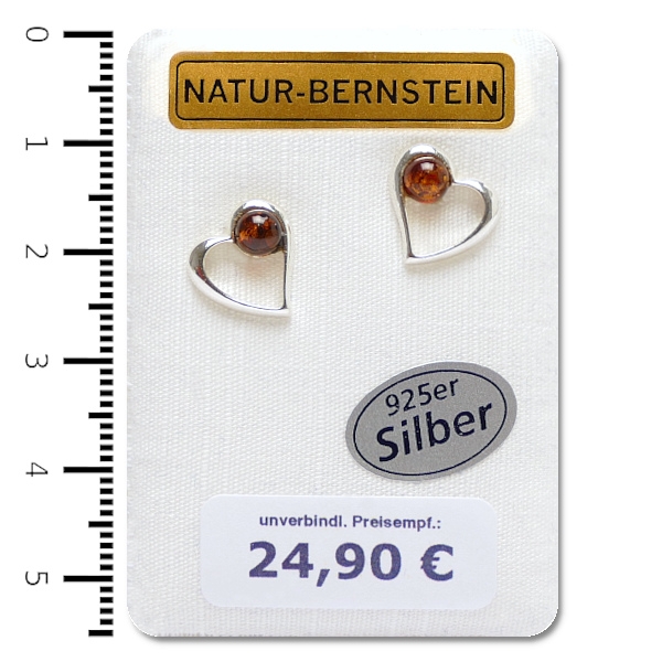 90614 Ohrstecker Herzrahmen "S"