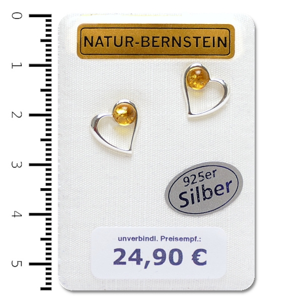 90614 Ohrstecker Herzrahmen "S"