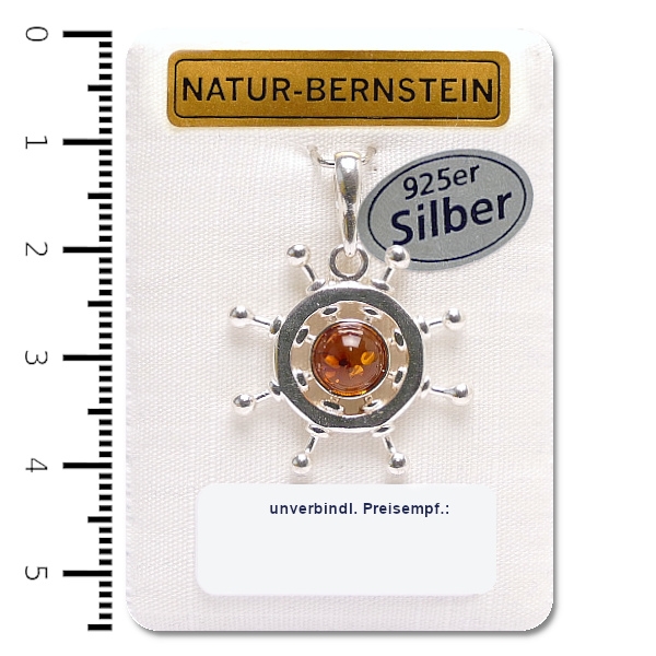 90923 Anhänger Steuerrad, cognac