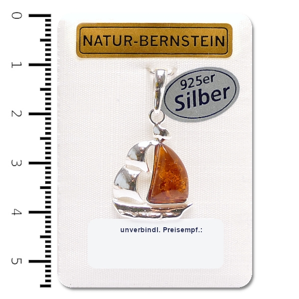 90924 Anhänger Segelschiff, cognac