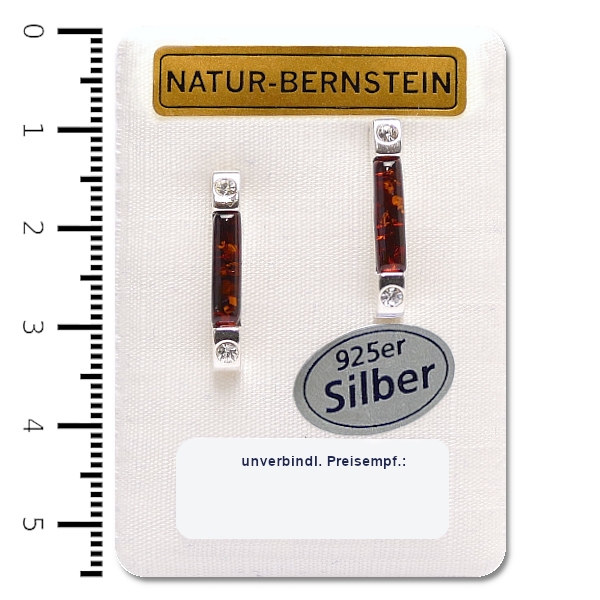 90938 Ohrstecker, cognac