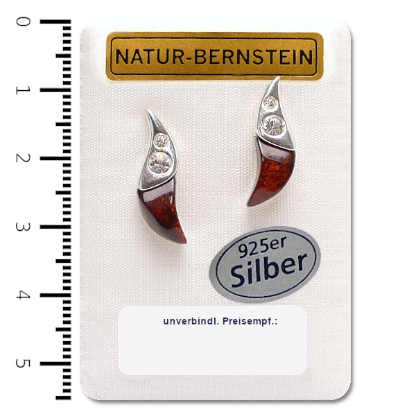 90942 Ohrstecker, cognac