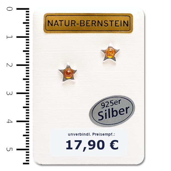 91007 Ohrstecker Stern, cognac