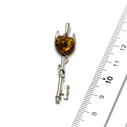 K421 Silber Anhänger, grün