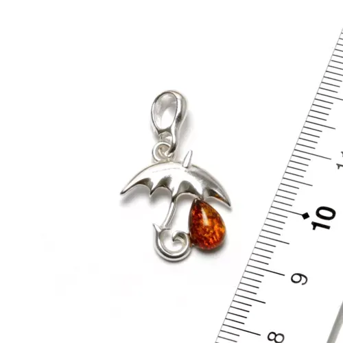 K462 Silber Anhänger, cognac