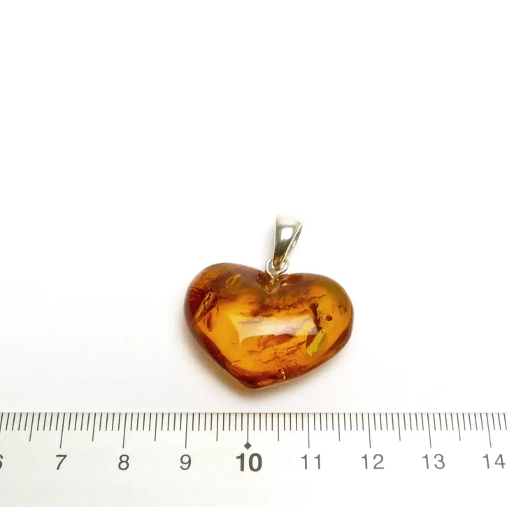 V14-15 Anhänger Herz, cognac