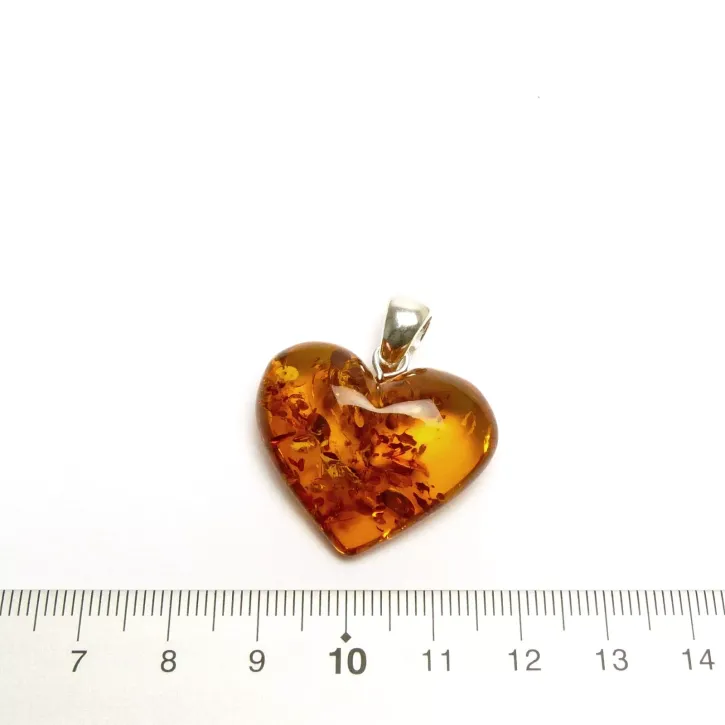 V14-24 Anhänger Herz, cognac