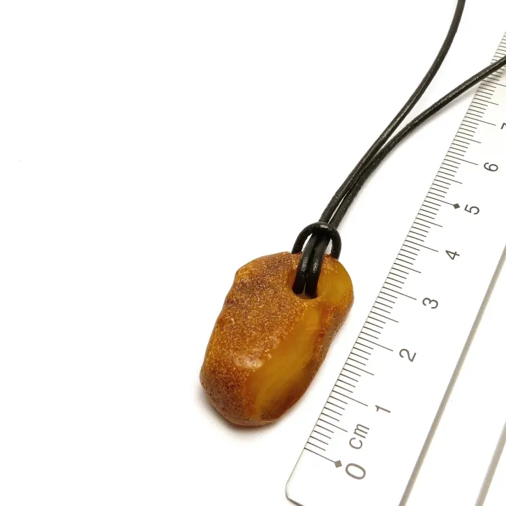 V18-35 Bernstein-Tropfen, cognac/milchig