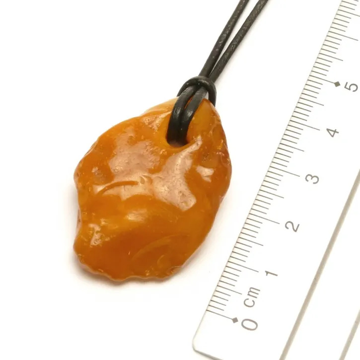 V26-37 Bernstein-Tropfen, cognac/milchig